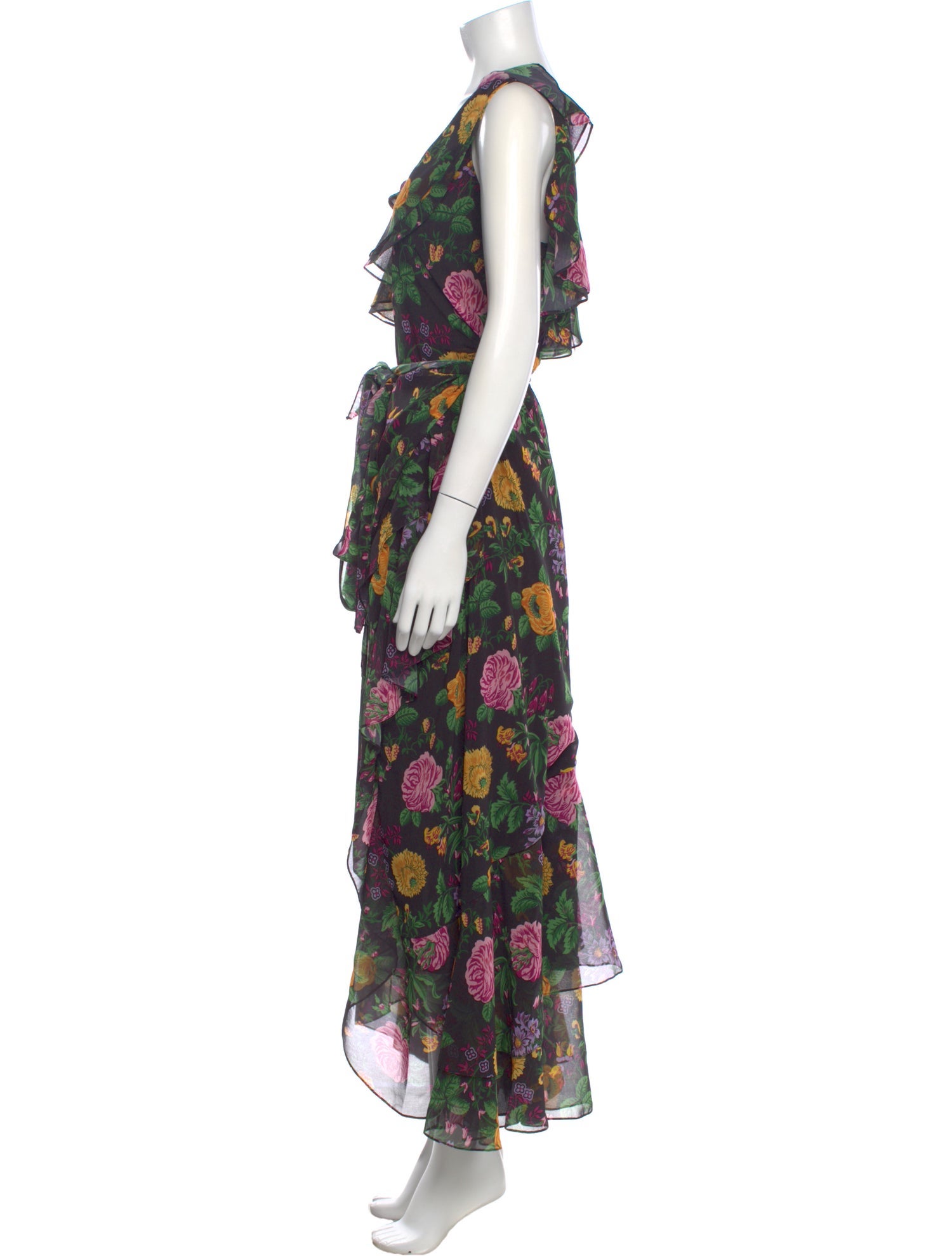 CH Carolina Herrera Floral Print Long Dress