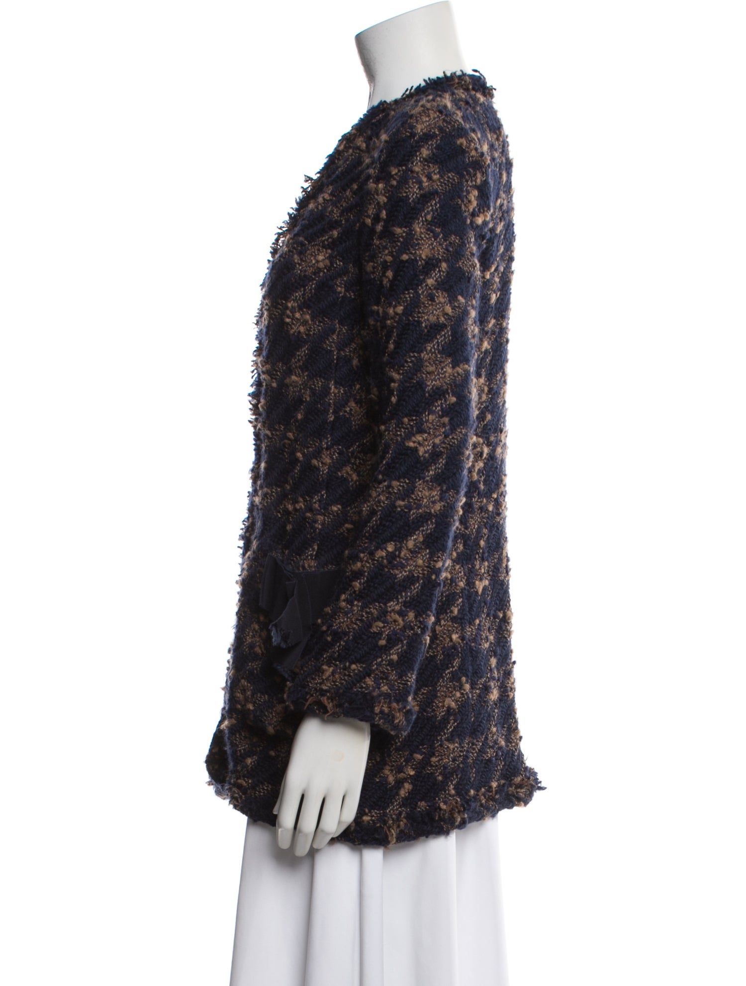 CH Carolina Herrera Wool Tweed Pattern Evening Jacket