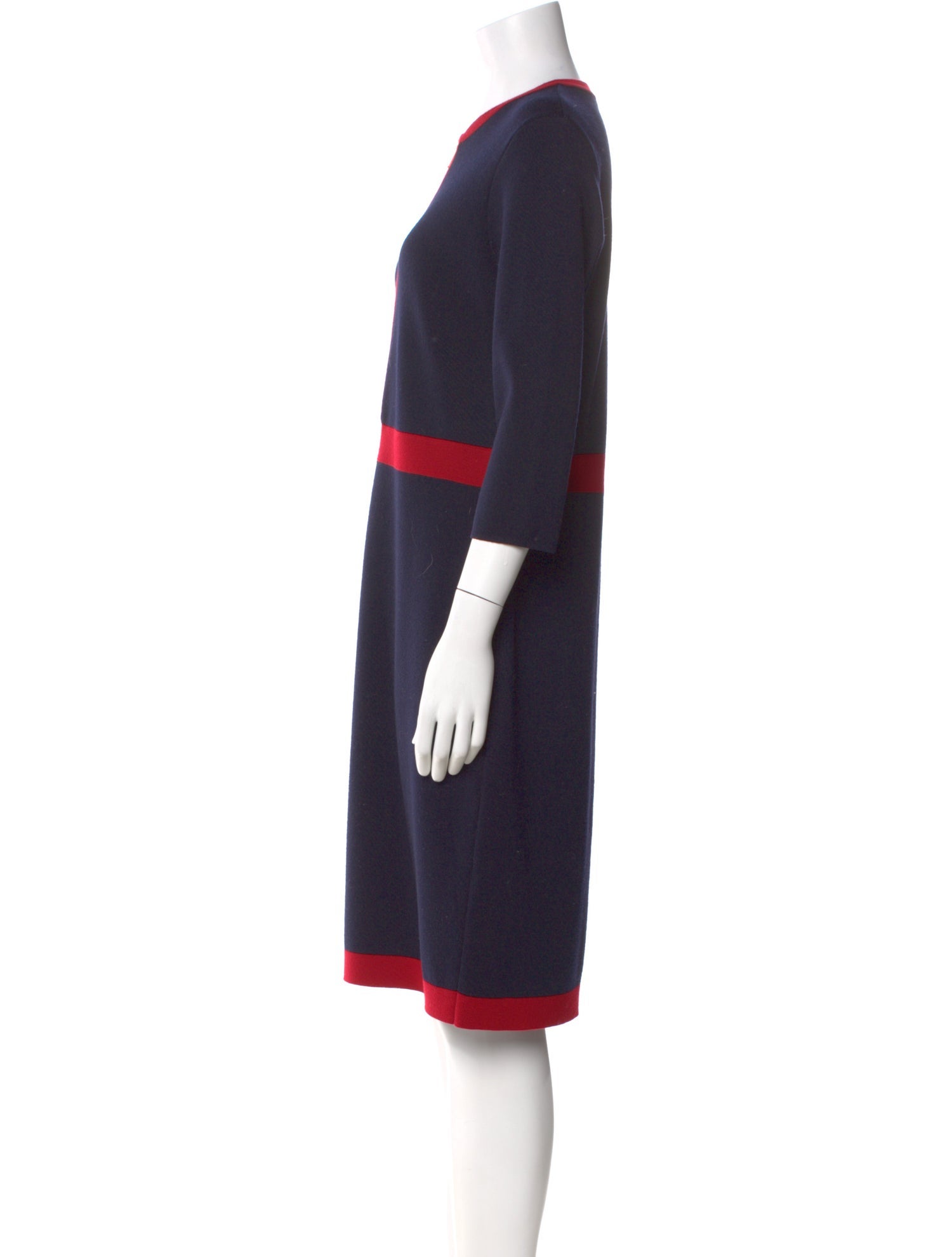 CH Carolina Herrera Merino Wool Midi Length Dress