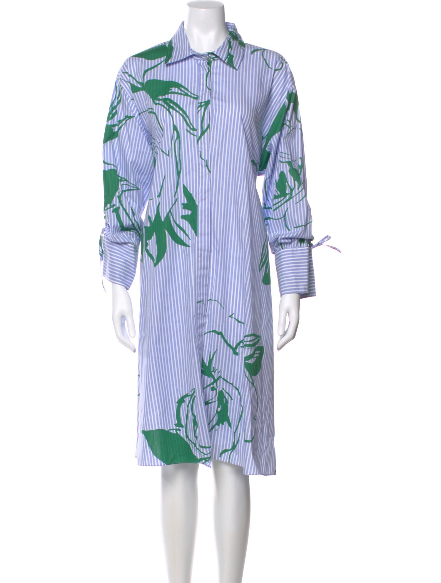 CH Carolina Herrera Striped Midi Length Dress