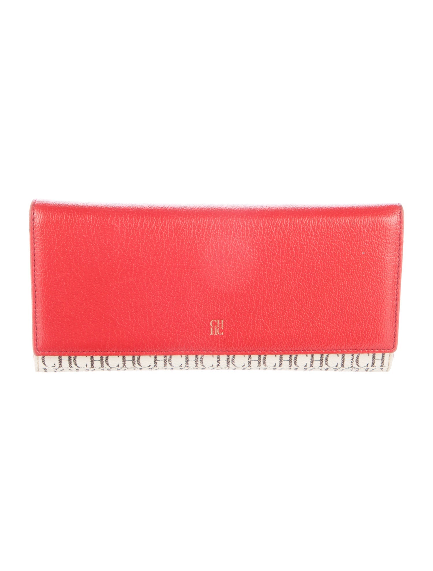CH Carolina Herrera Leather Printed Wallet