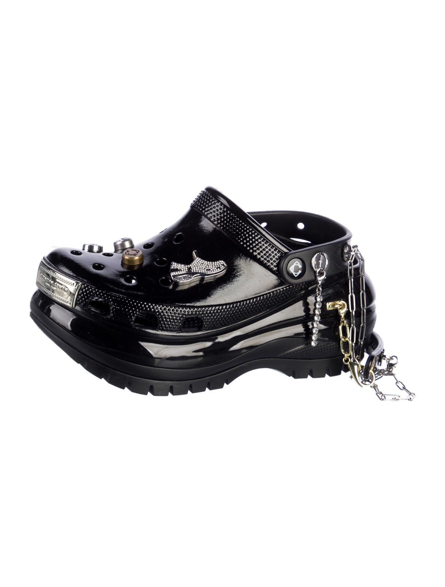 Christian Cowan x Crocs Rubber Chain-Link Accents Mules