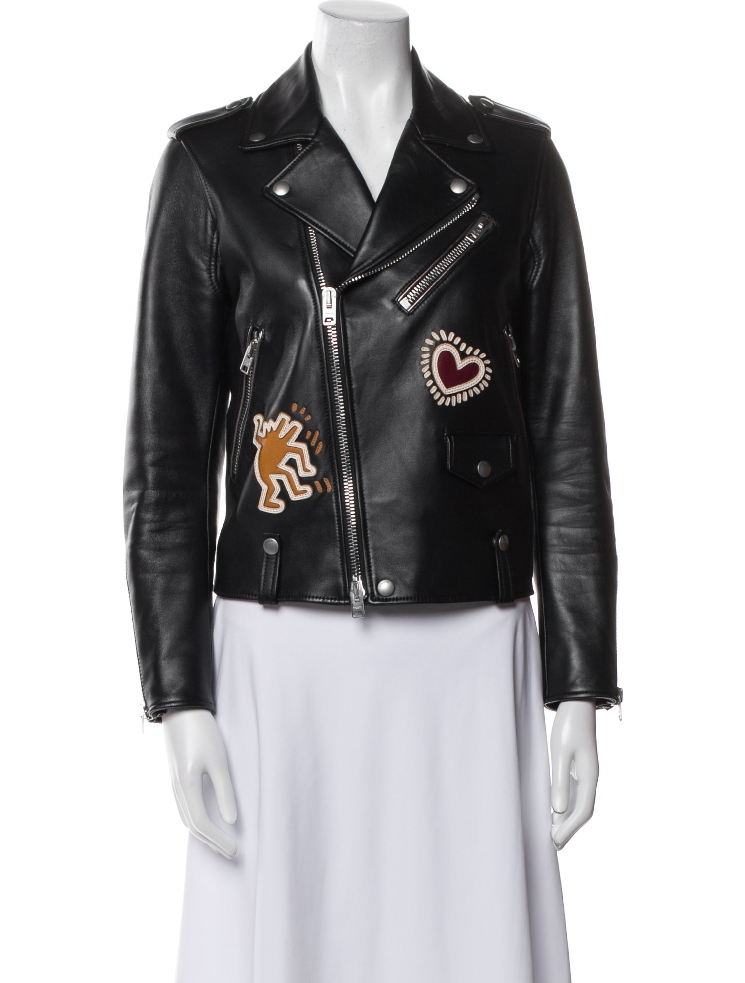 Coach x Keith Haring Lamb Leather Biker Jacket