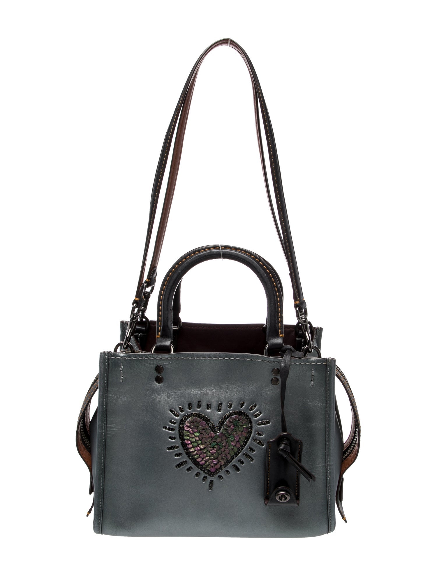 Coach x Keith Haring Leather Top Handle Bag