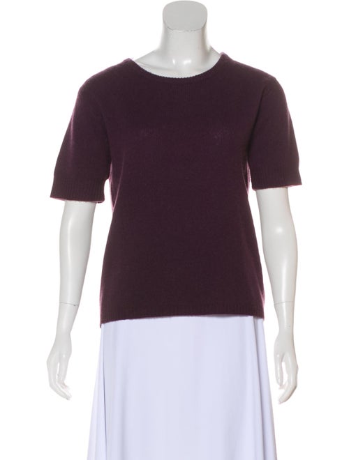 Calypso Cashmere Short Sleeve Sweater Plum