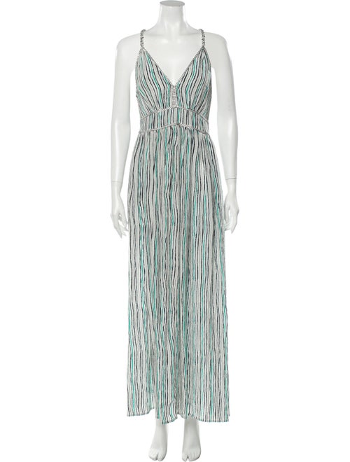 Calypso Silk Long Dress Green