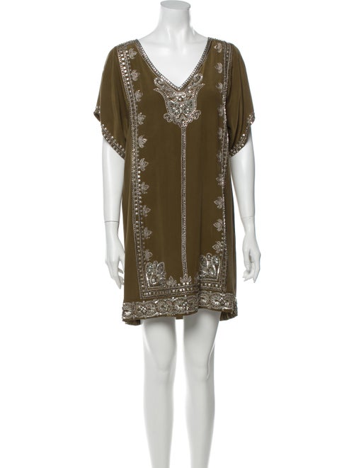 Calypso Silk Mini Dress Green