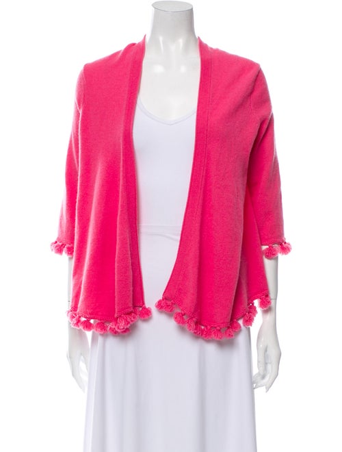 Calypso Cashmere Open Front Sweater Pink