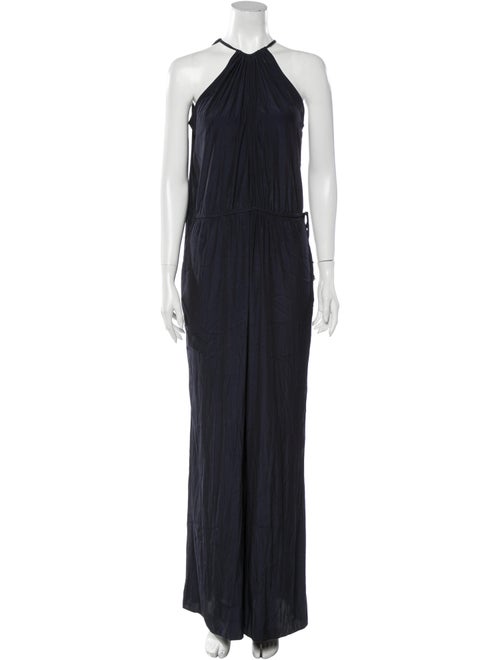 Calypso Halterneck Jumpsuit Blue