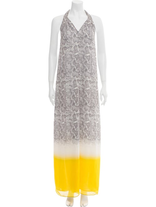 Calypso Silk Long Dress Yellow