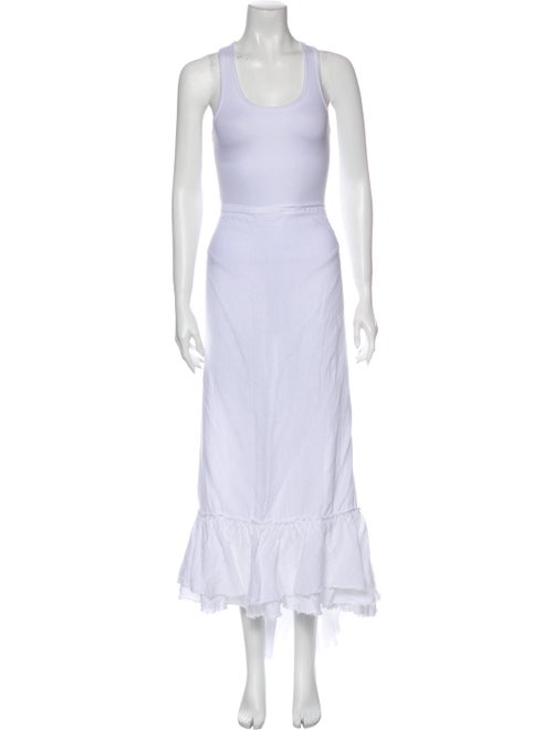 Calypso Linen Long Skirt White