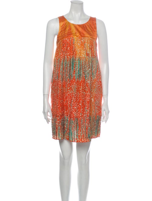 Calypso Silk Mini Dress Orange
