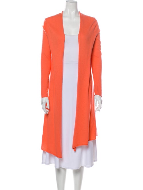 Calypso Cashmere Open Front Sweater Orange