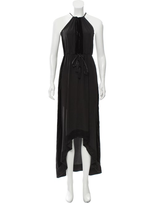 Calypso Silk Long Dress Black