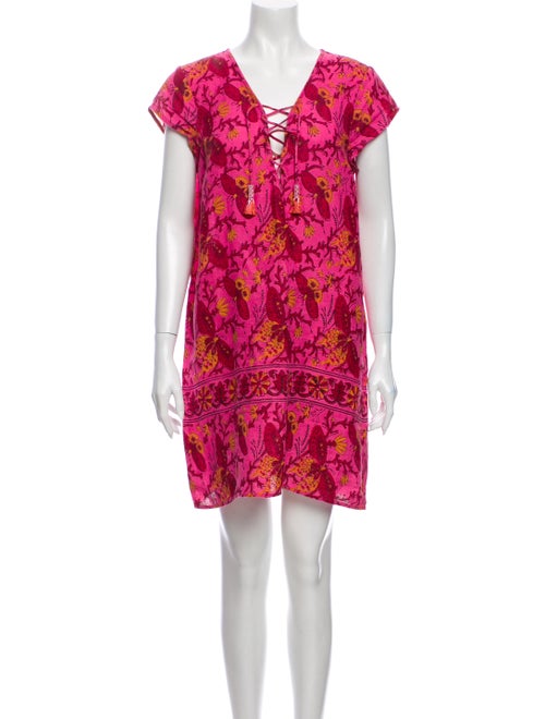 Calypso Linen Mini Dress Pink