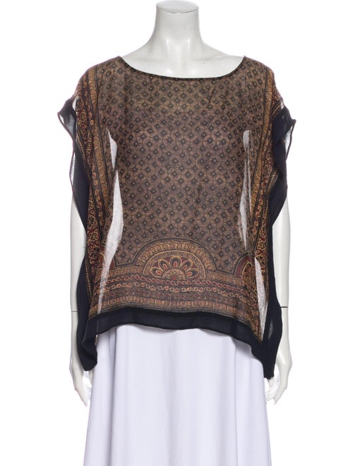 Calypso Silk Printed Top