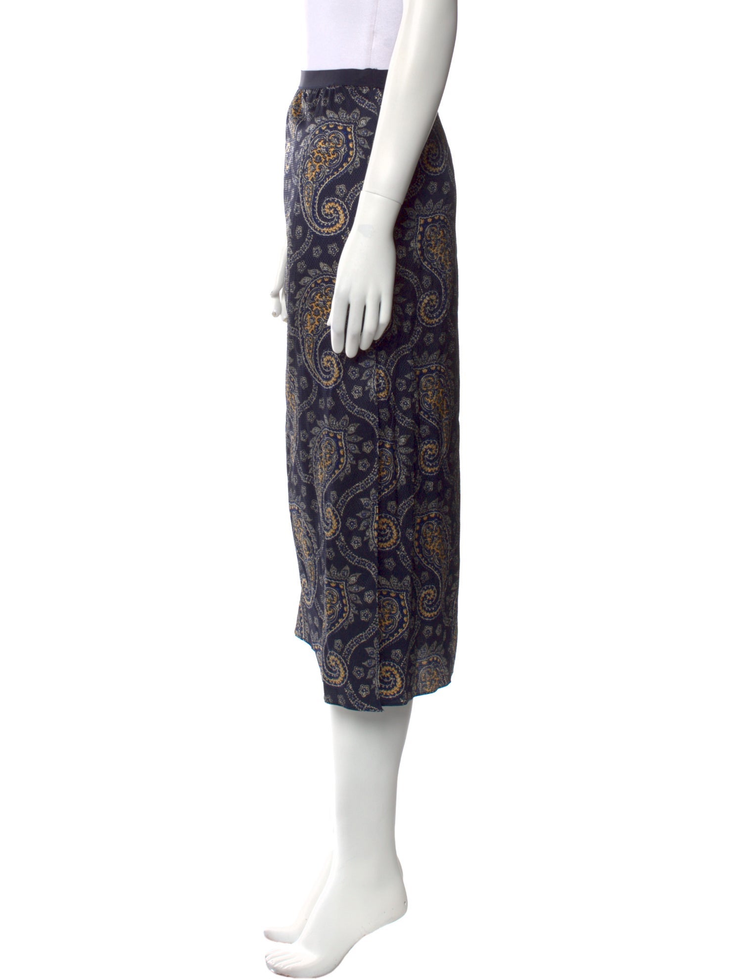 Calypso St. Barth Silk Midi Length Skirt