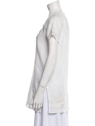 Calypso St. Barth Linen V-Neck Tunic