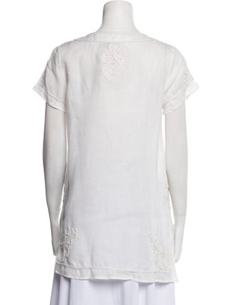 Calypso St. Barth Linen V-Neck Tunic