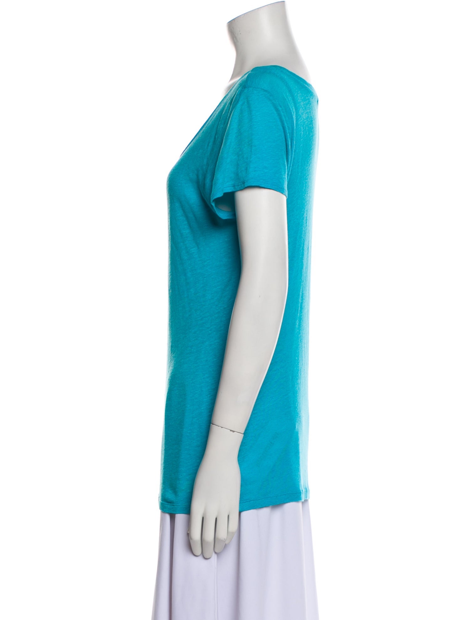 Calypso St. Barth Linen Scoop Neck T-Shirt