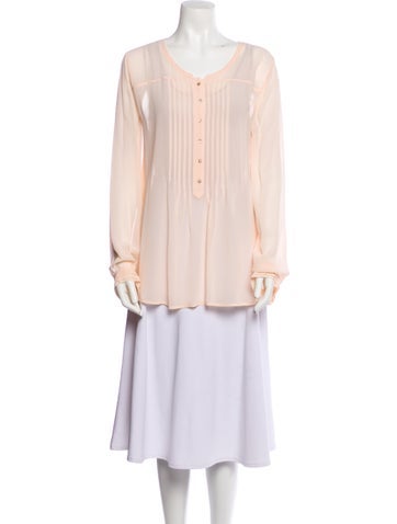 Calypso St. Barth Tops Silk Scoop Neck Tunic XL