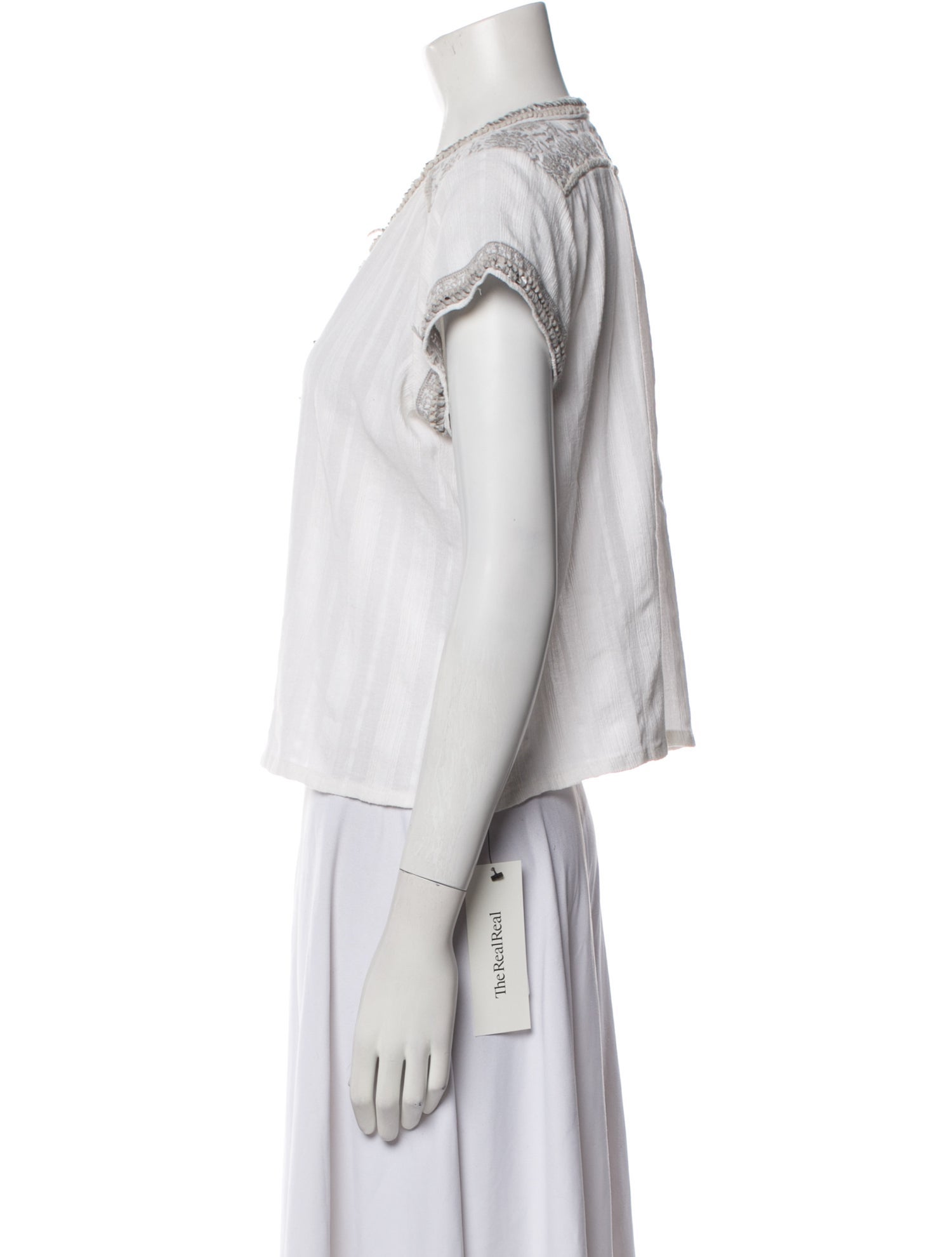 Calypso St. Barth Cowl Neck Short Sleeve Crop Top