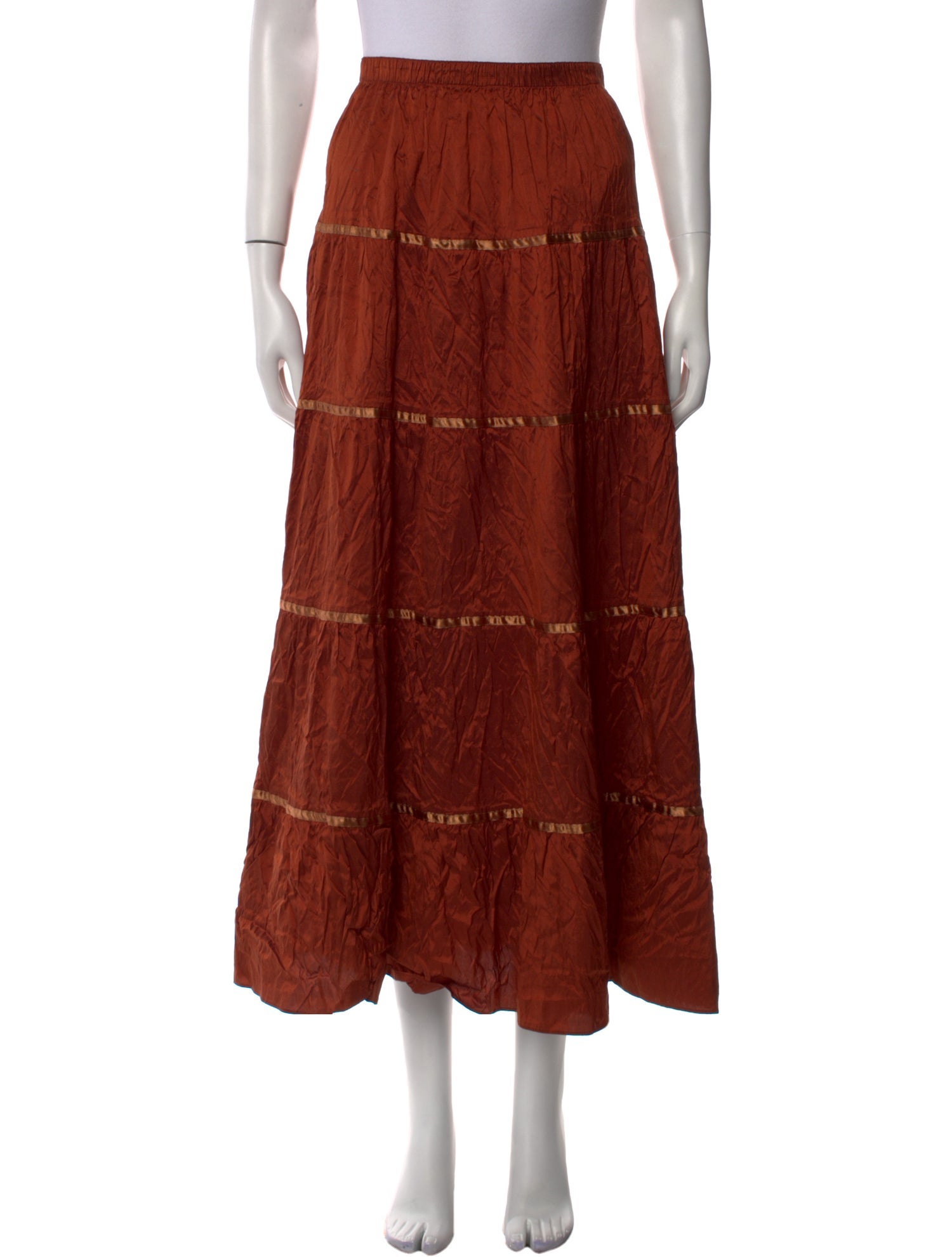 Calypso St. Barth Silk Midi Length Skirt