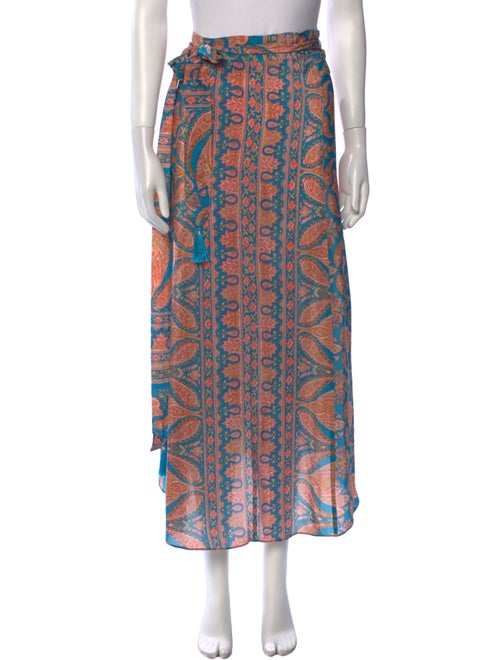 Calypso St. Barth Silk Midi Length Skirt