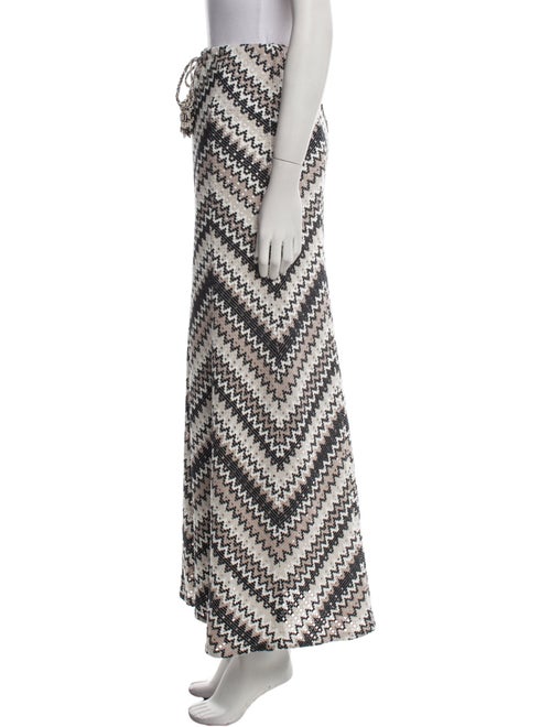 Calypso St. Barth Striped Midi Length Skirt