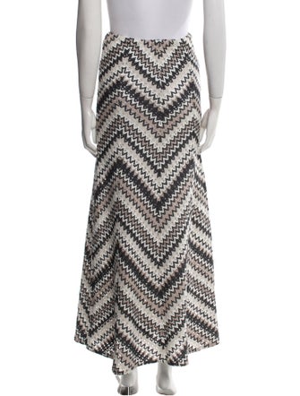 Calypso St. Barth Striped Midi Length Skirt