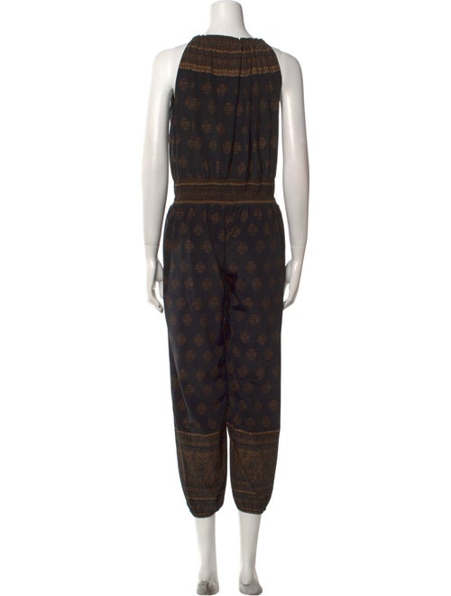 Calypso St. Barth Floral Print Scoop Neck Jumpsuit