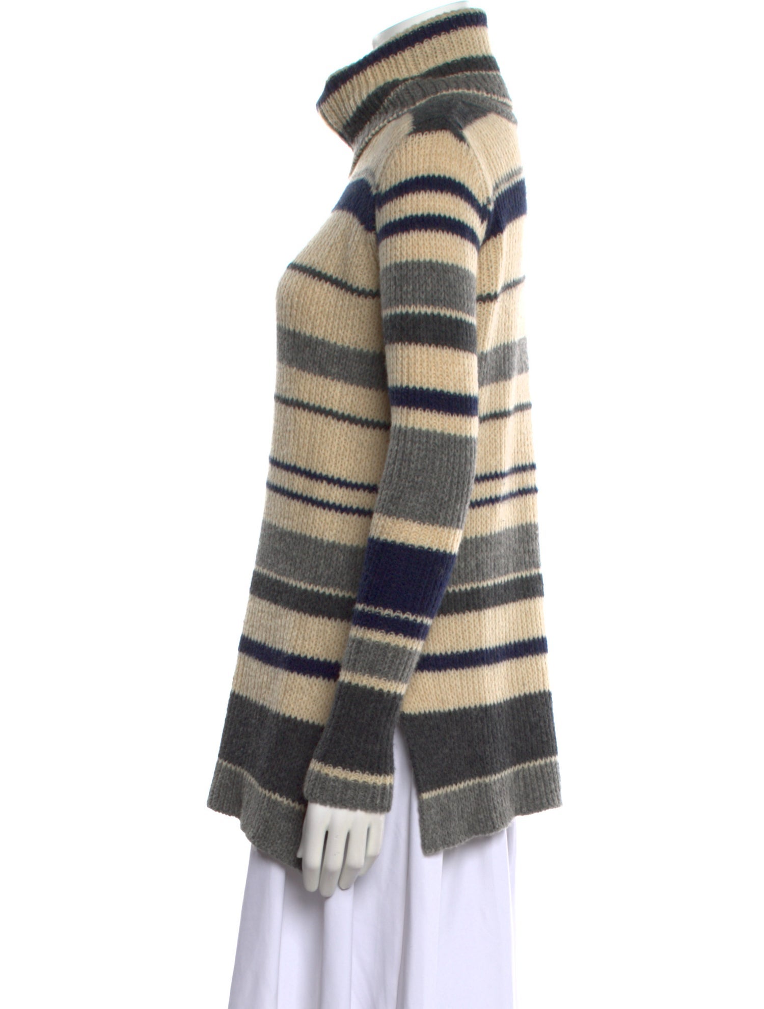 Calypso St. Barth Striped Turtleneck Sweater