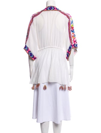 Calypso St. Barth Printed Tassel Accents Robe