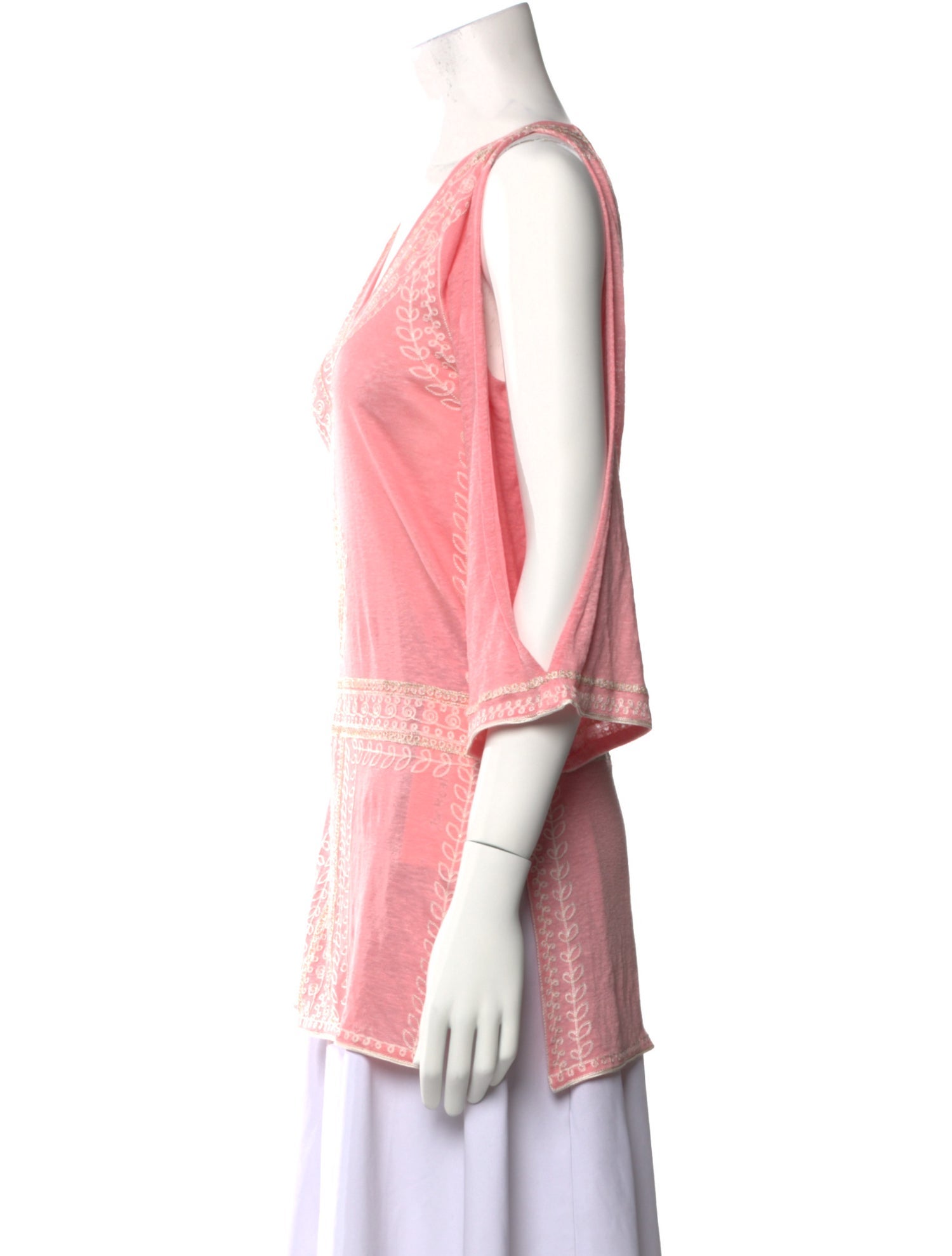 Calypso St. Barth Linen Patterned Tunic