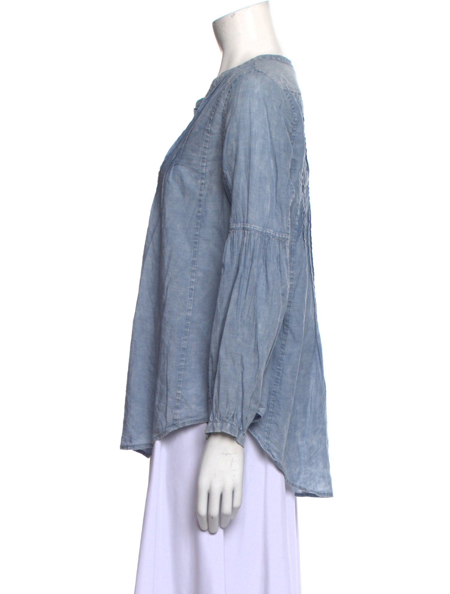 Calypso St. Barth V-Neck Long Sleeve Blouse