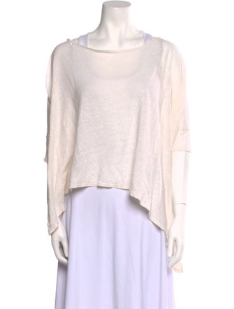 Calypso St. Barth Linen Scoop Neck Top