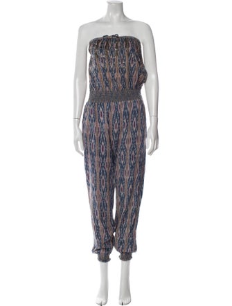 Calypso St. Barth Printed Strapless Jumpsuit