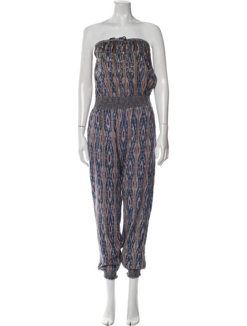 Calypso St. Barth Printed Strapless Jumpsuit