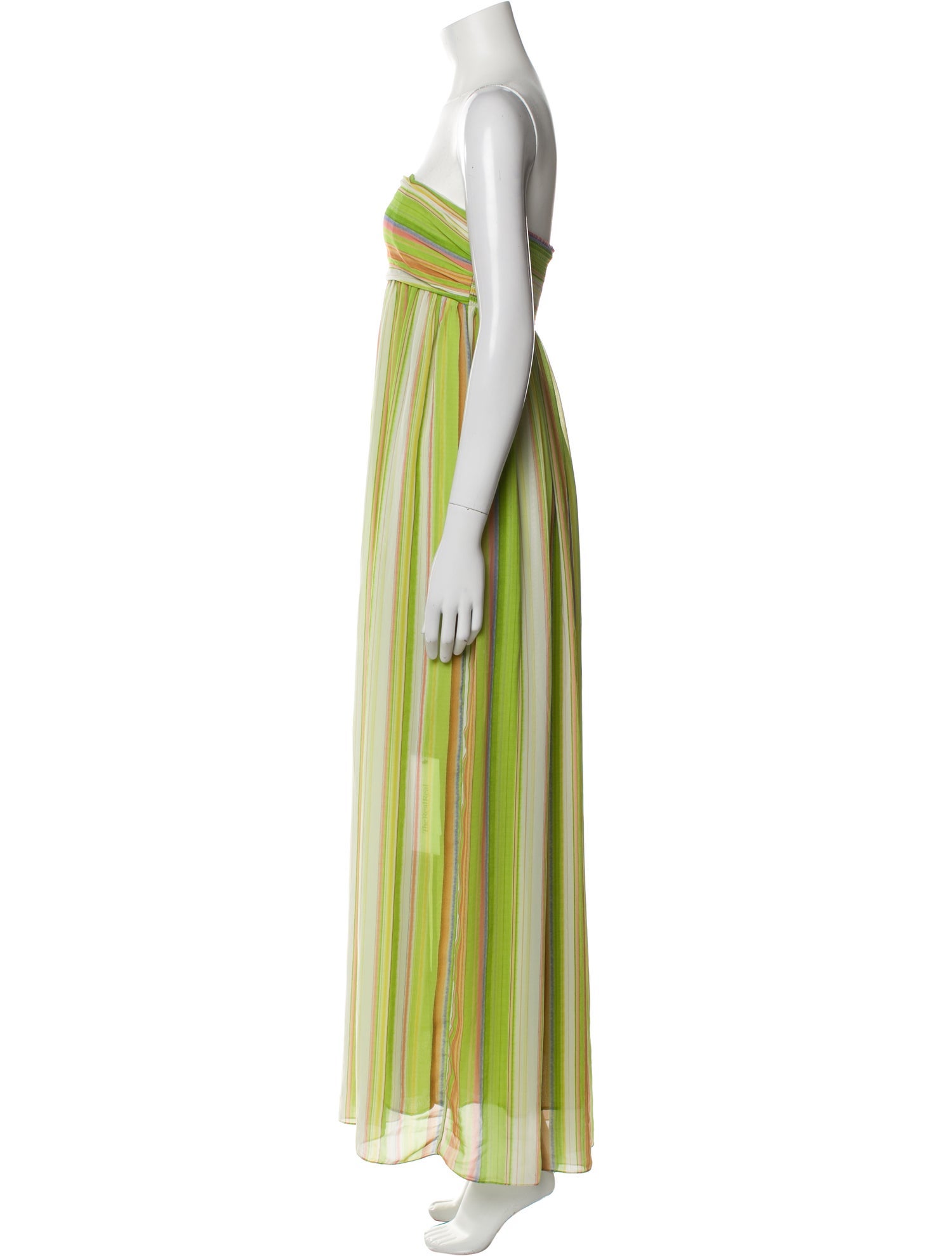 Calypso St. Barth Striped Midi Length Dress