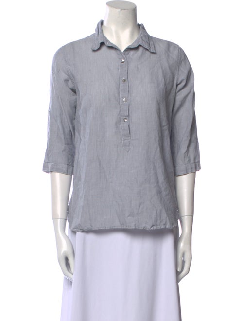 Calypso St. Barth Three-Quarter Sleeve Button-Up Top