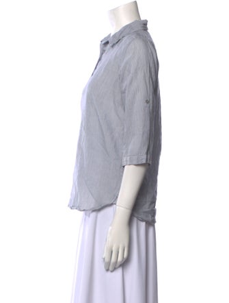 Calypso St. Barth Three-Quarter Sleeve Button-Up Top