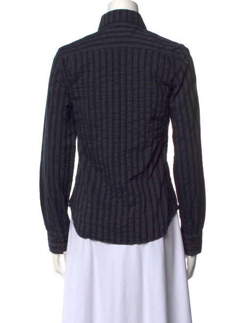 Calypso St. Barth Silk Striped Button-Up Top