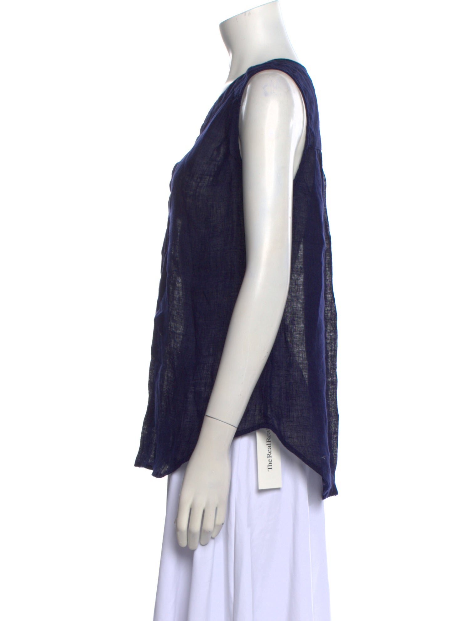 Calypso St. Barth Linen V-Neck Top