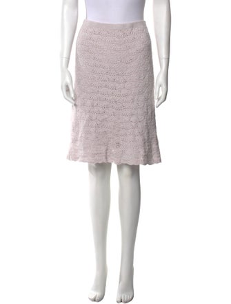 Calypso St. Barth Scalloped Accent Knee-Length Skirt