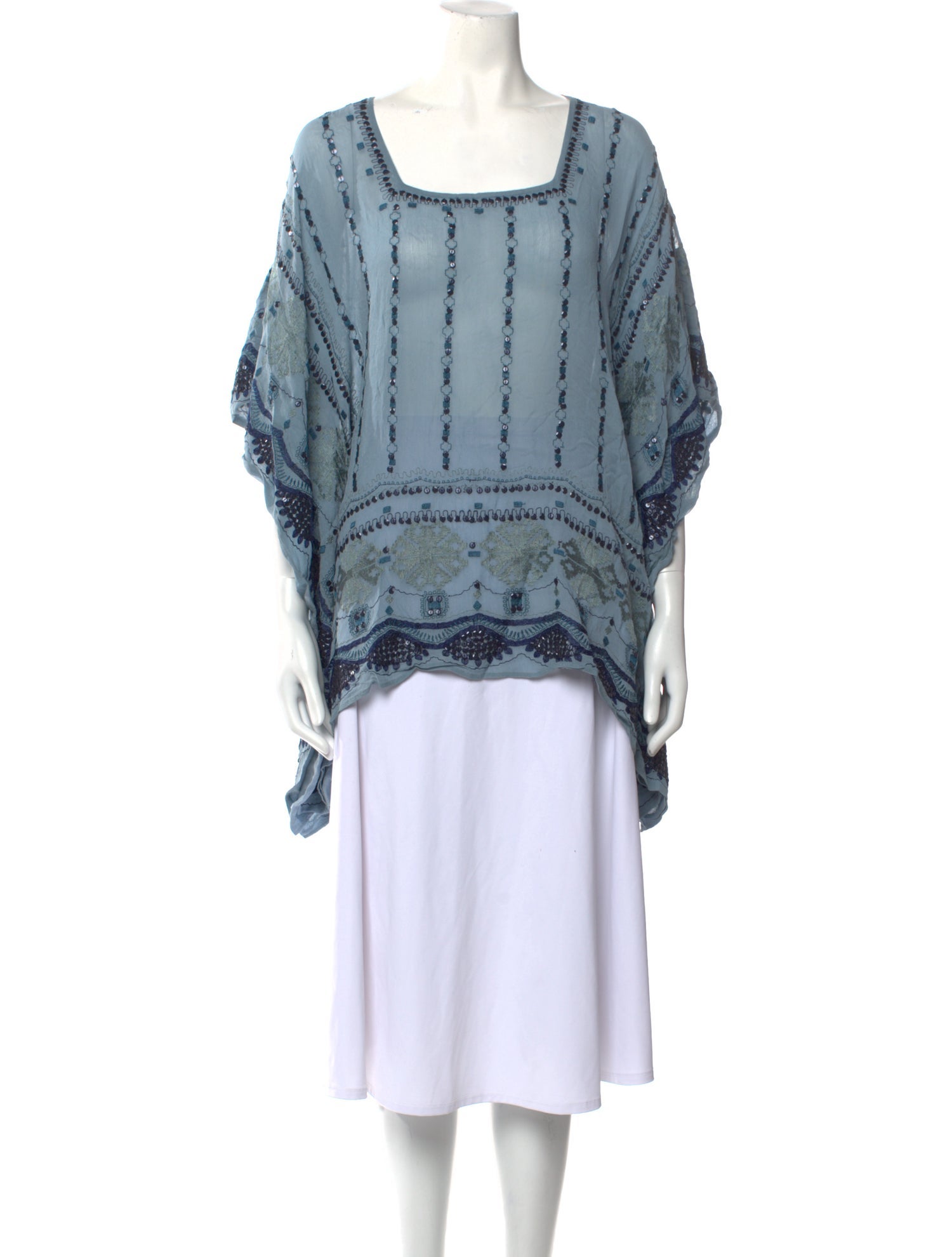 Calypso St. Barth Striped Scoop Neck Sweater