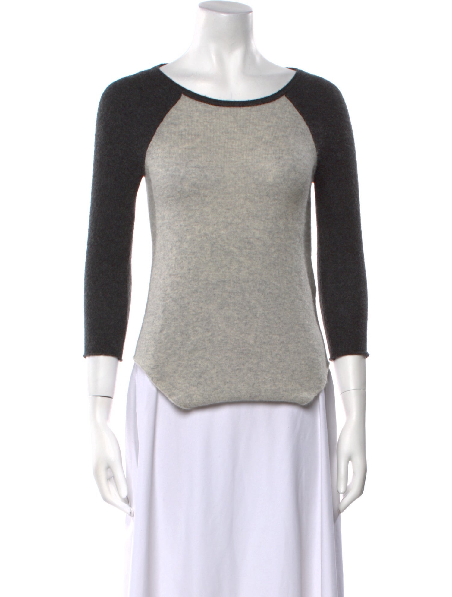 Calypso St. Barth Cashmere Colorblock Pattern Sweater