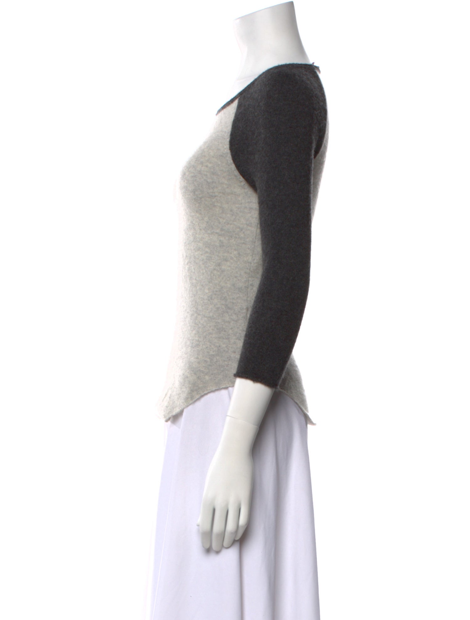 Calypso St. Barth Cashmere Colorblock Pattern Sweater