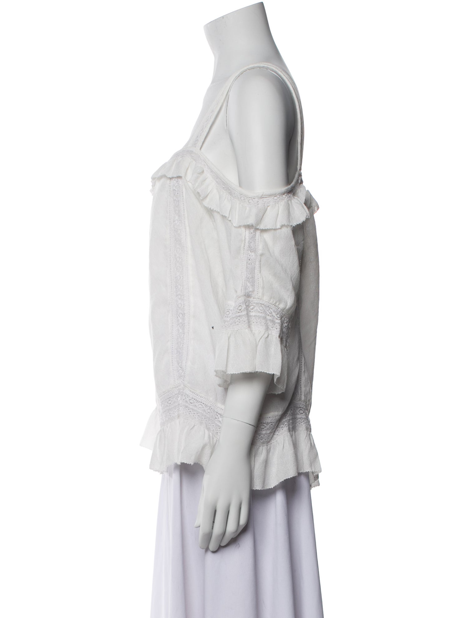 Calypso St. Barth Square Neckline Three-Quarter Sleeve Blouse