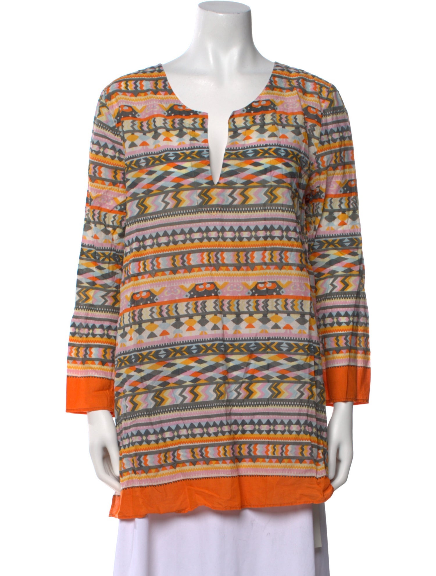 Calypso St. Barth Printed V-Neck Tunic