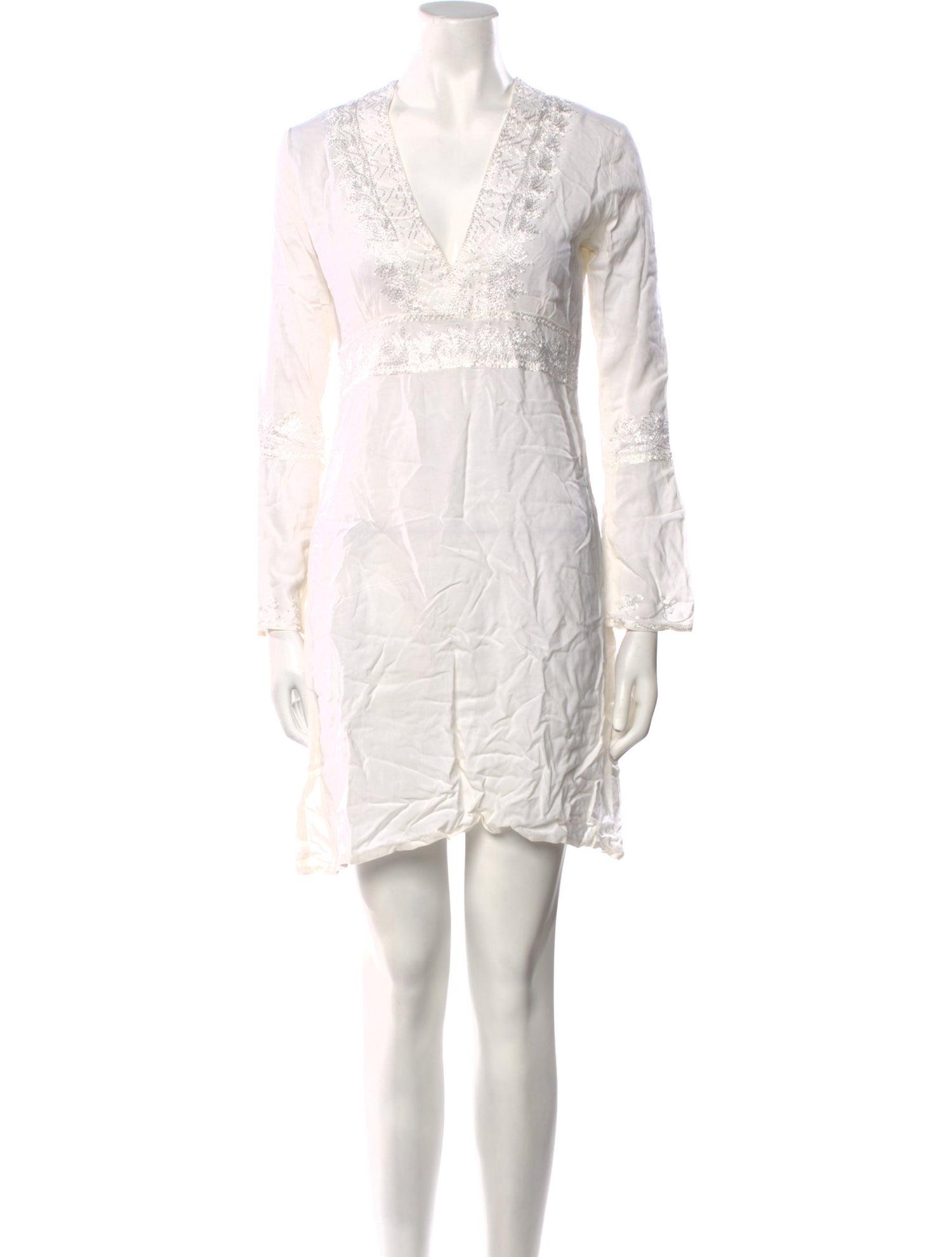 Calypso St. Barth Lace Pattern Mini Dress